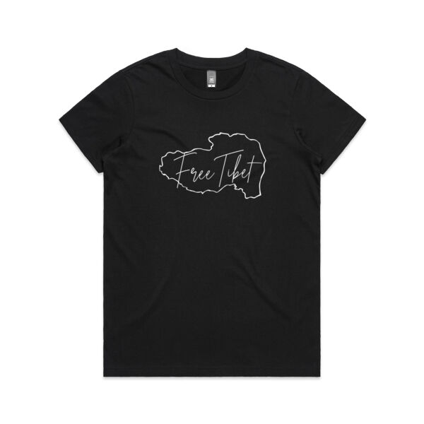 Free Tibet (Map White) - Women's Crew Neck Thumbnail